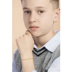 Bracelet bébé en or jaune 18 carats avec plaque 2