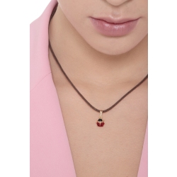 Pendentif coccinelle en or jaune 18k , 1 cm 2