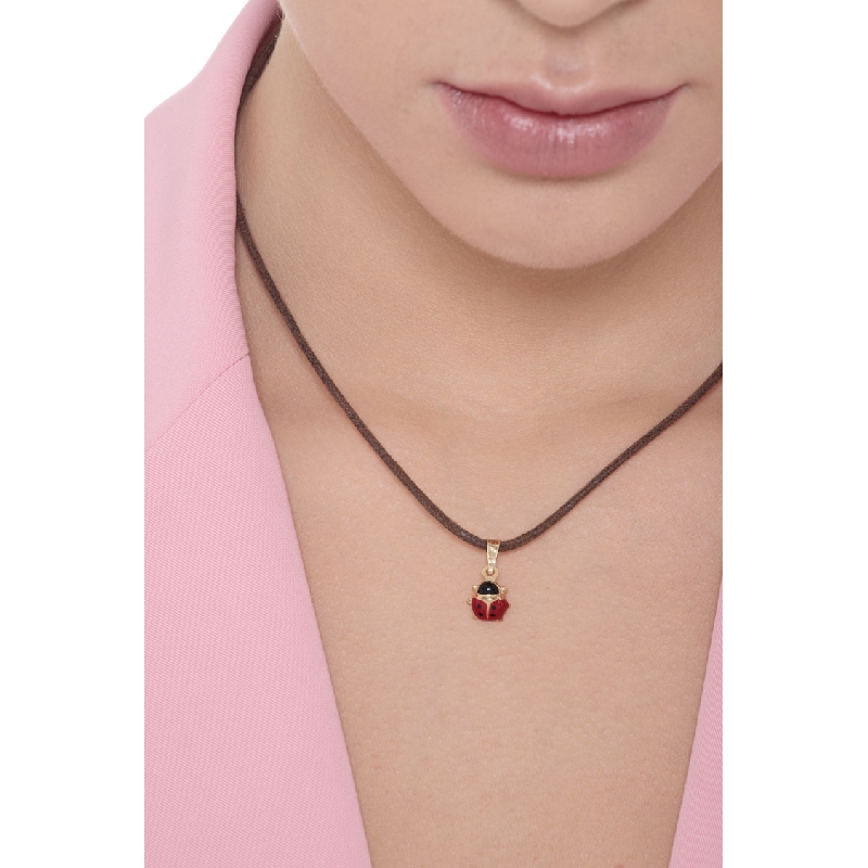 Pendentif coccinelle en or jaune 18k , 1 cm Pendentif coccinelle en or jaune 18k , 1 cm