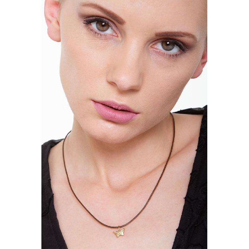 Pendentif papillon en or jaune 18k