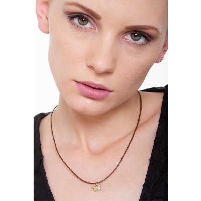 Pendentif papillon en or jaune 18k