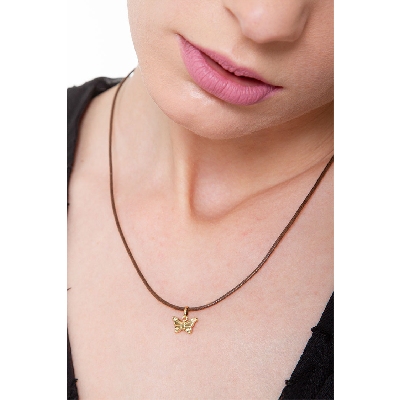 Pendentif papillon en or jaune 18k