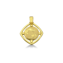 Médaille sacrée de baptême en or jaune 18k