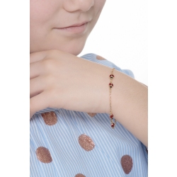 Bracelet femme Fantaisie en or jaune 18k avec six coccinelles 2