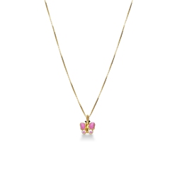Chaine papillon en or jaune 18k