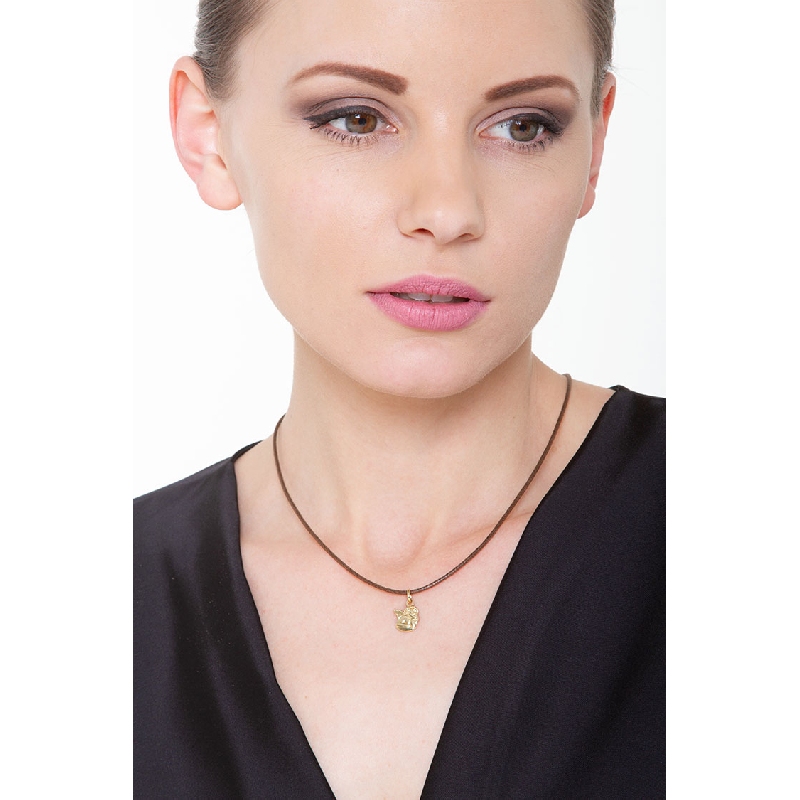 Médaille ange en or jaune 18k