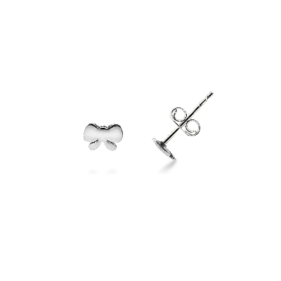 Boucles d’oreilles nœud en or blanc 18k