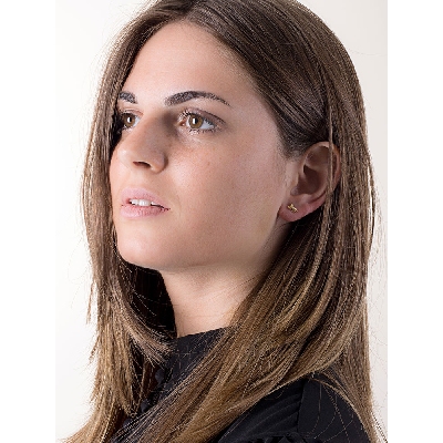 Boucles d'oreilles en or jaune 18k avec petit cheval.