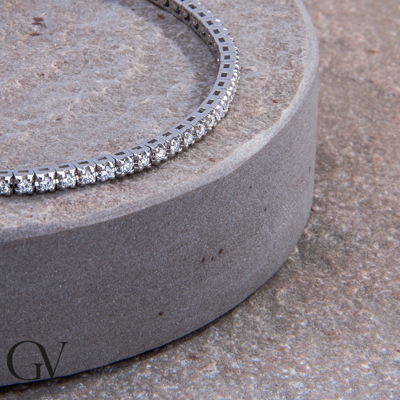 Diamant tennis bracelet or blanc 18k Diamant tennis bracelet or blanc 18k