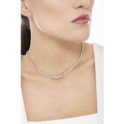 Rivière de diamants collier or blanc 18k 2