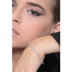 Diamant tennis bracelet or blanc 18k 2