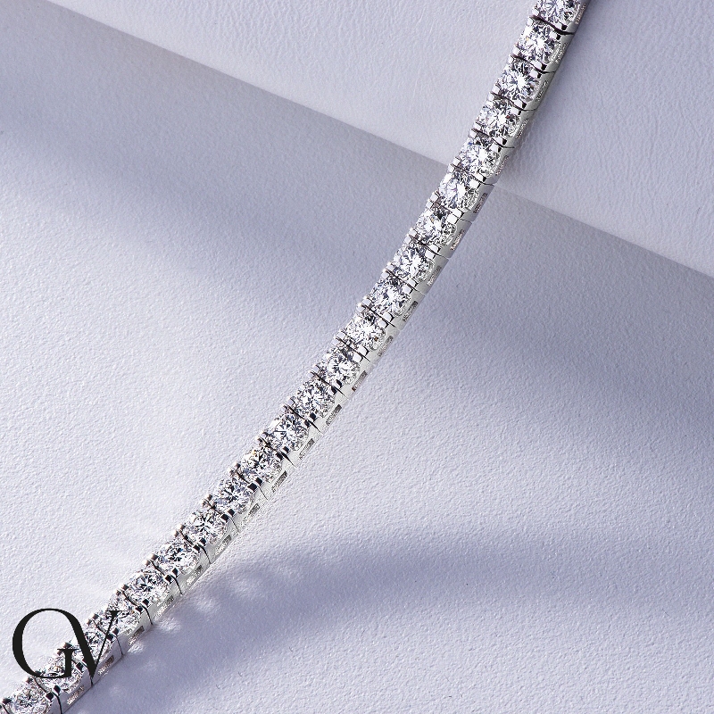 Bracelet tennis diamants or blanc 18k/750 Bracelet tennis diamants or blanc 18k/750