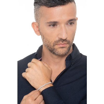 Bracelet tennis diamants or blanc 18k/750