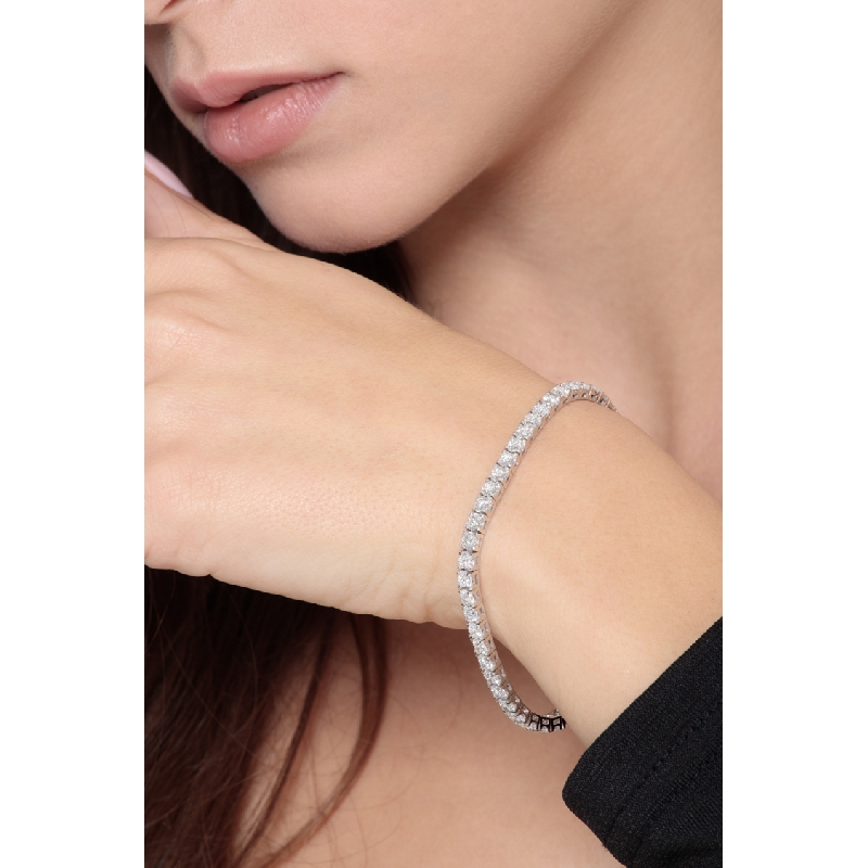 Bracelet tennis diamants or blanc 18k/750 Bracelet tennis diamants or blanc 18k/750
