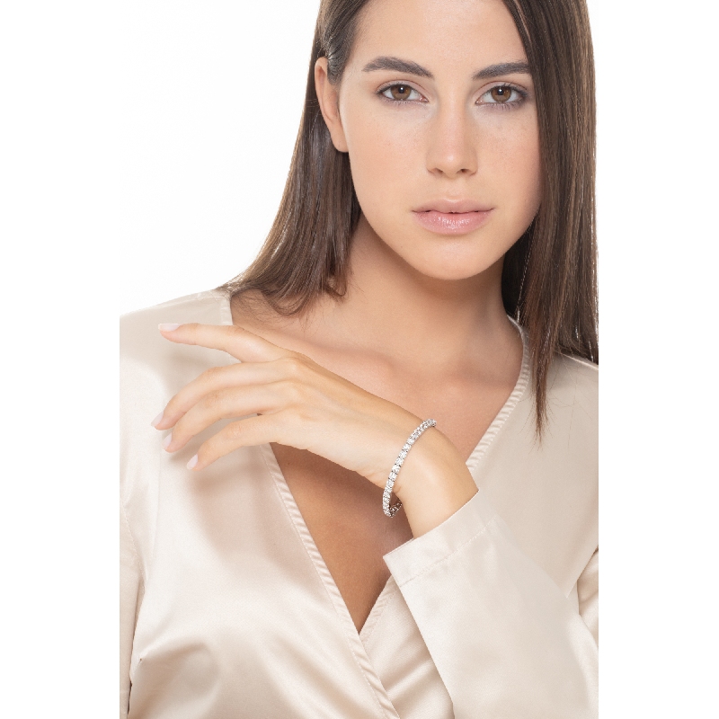 Bracelet tennis pour homme et femme en or blanc  avec diamants  Bracelet tennis pour homme et femme en or blanc  avec diamants