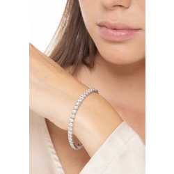 Bracelet tennis pour homme et femme en or blanc  avec diamants  2