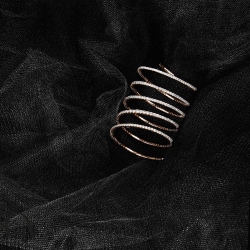 Bracelet à ressort en or rose 18k avec diamants 2