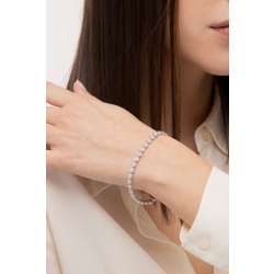 Bracelet Tennis en Or Blanc 18k serti de diamants ronds 2
