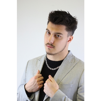 Collier groumette en or blanc 18k serti de diamants