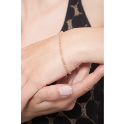 Bracelet tennis à griffes en or rose 18k et diamants bruns 2