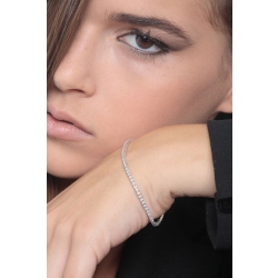 Bracelet tennis en or blanc 18k avec diamants total 0.90 ct 2