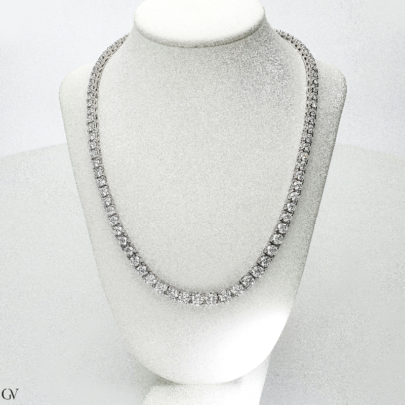 Collier riviere en or blanc 18k avec diamants Collier riviere en or blanc 18k avec diamants
