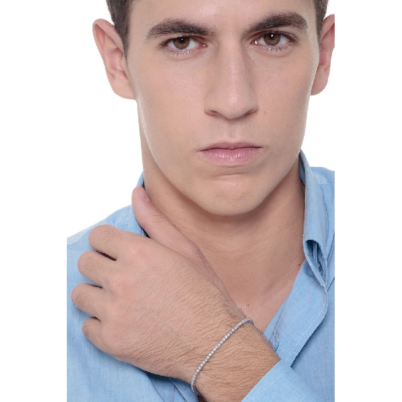 Bracelet rivière de diamants or blanc 750  Bracelet rivière de diamants or blanc 750