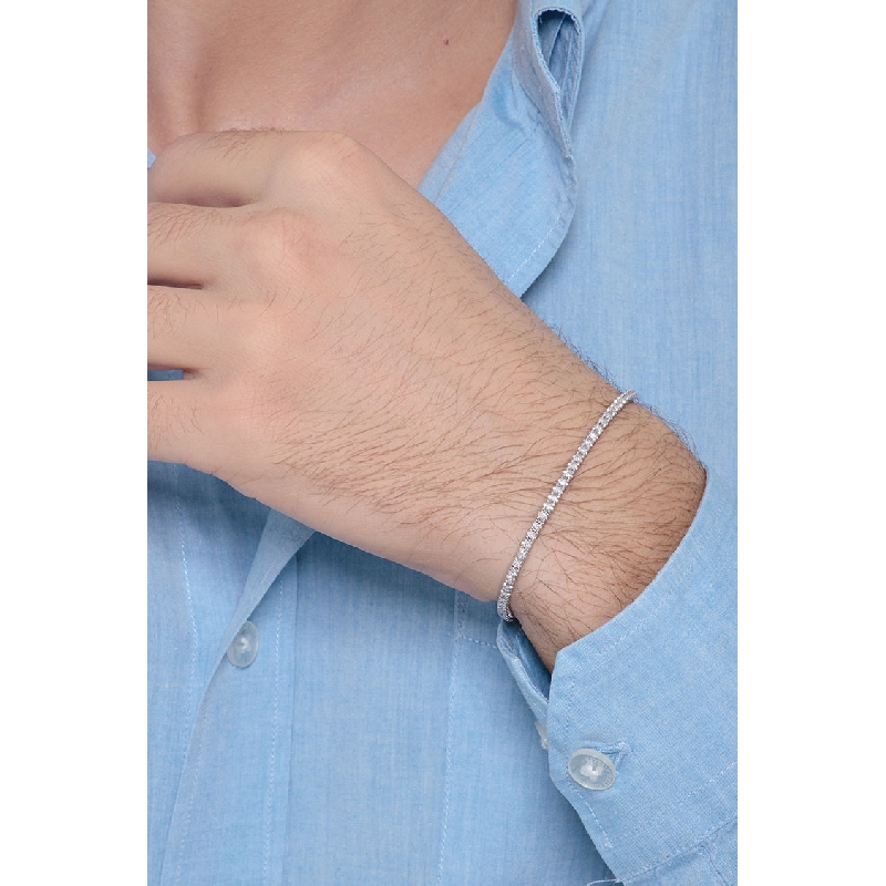 Bracelet rivière de diamants or blanc 750  Bracelet rivière de diamants or blanc 750