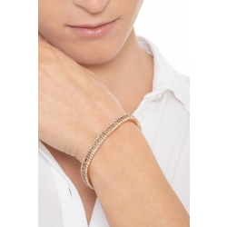 Bracelet en or rose 18k avec diamants brown et double rangée de diamants 2