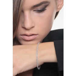 Bracelet rivière de diamants or blanc 750  2