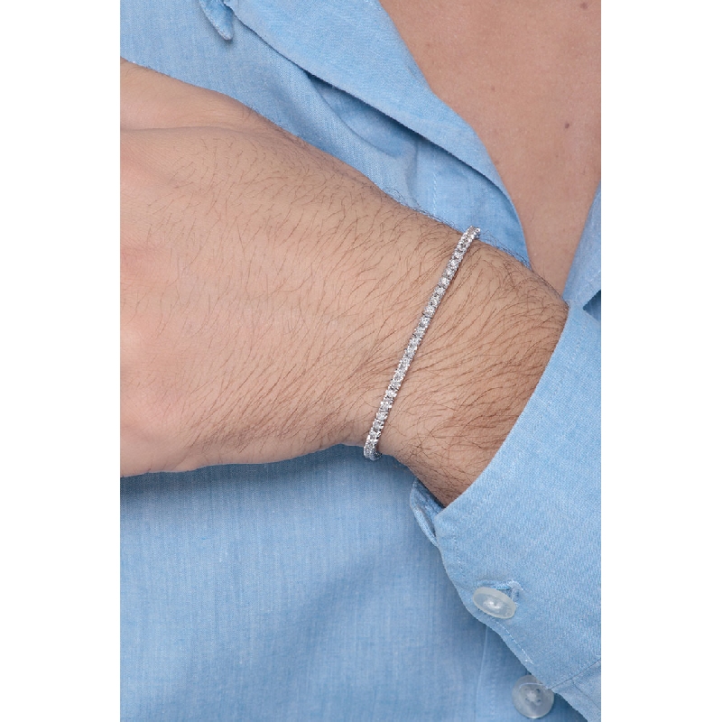 Bracelet modèle tennis en or blanc 18k et diamants Bracelet modèle tennis en or blanc 18k et diamants