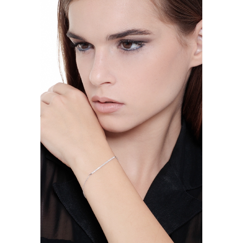 Bracelet barrette diamant or blanc 18k Bracelet barrette diamant or blanc 18k