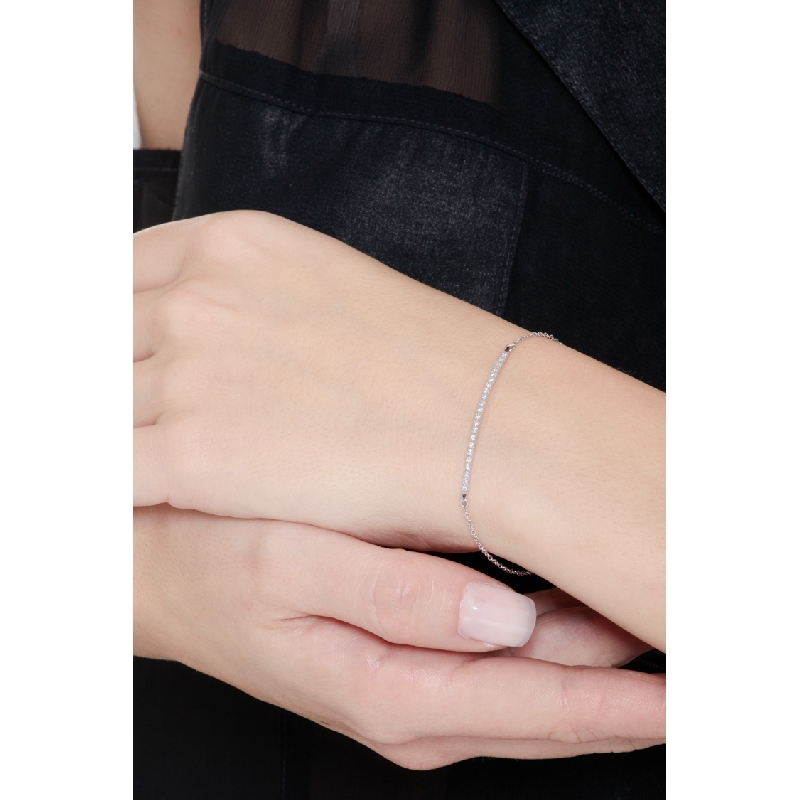 Bracelet barrette diamant or blanc 18k Bracelet barrette diamant or blanc 18k