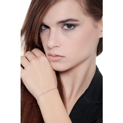 Bracelet femme rubis en or blanc 18 carats