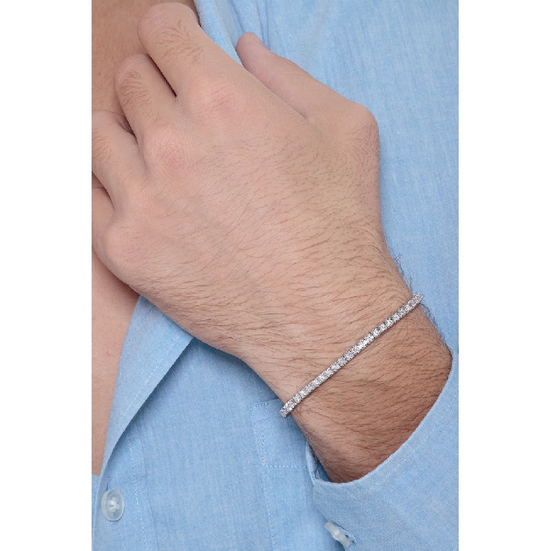 Bracelet tennis en or blanc 18k et diamants blancs Bracelet tennis en or blanc 18k et diamants blancs