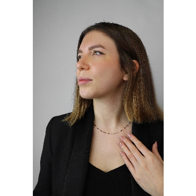 Collier en trois couleurs d'or 18k