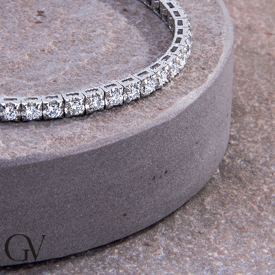 Tennis bracelet avec diamants or blanc 750