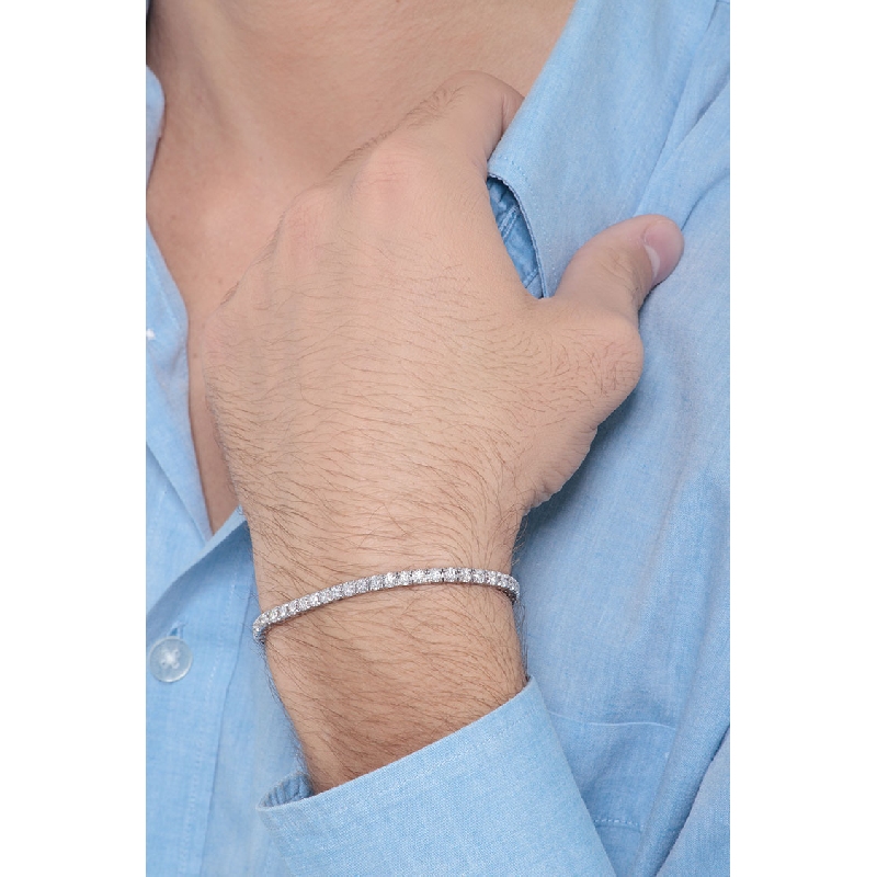 Tennis bracelet avec diamants or blanc 750 Tennis bracelet avec diamants or blanc 750