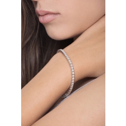 Tennis bracelet avec diamants or blanc 750 2