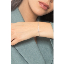 Bracelet rigide en or blanc 750 avec diamants 2