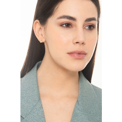 Boucles d'oreilles chaton en or jaune 750