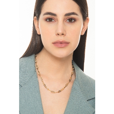 Collier à maillons en or jaune 750
