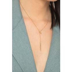 Collier en or jaune 18 carats avec barre 2