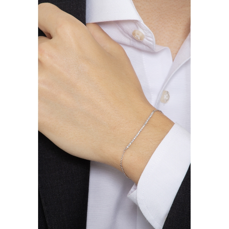 Bracelet homme diamants et or blanc 18k Bracelet homme diamants et or blanc 18k