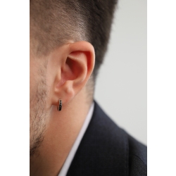 Créole en or blanc 18 carats avec diamants 2