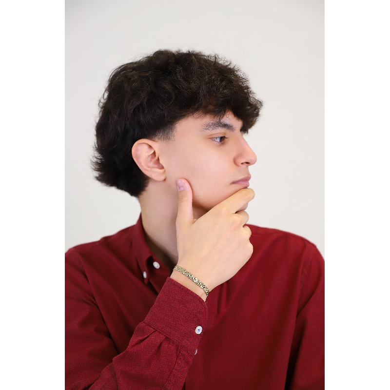 Bracelet à maillons en or jaune 18k.