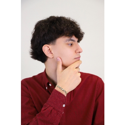 Bracelet à maillons en or jaune 18k.