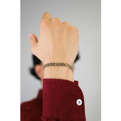 Bracelet à maillons en or jaune 18k. 2