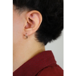 Créoles en or blanc 18k diamètre 1,40 cm  2