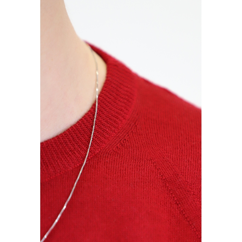 Collier en or blanc 18k à maille vénitienne